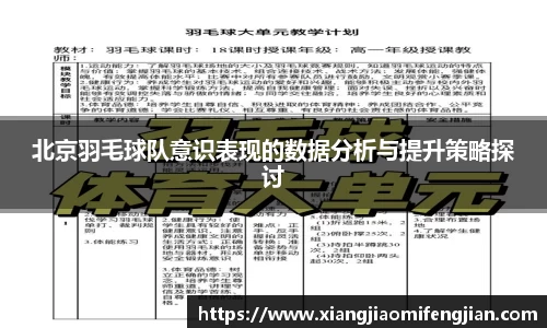 北京羽毛球队意识表现的数据分析与提升策略探讨